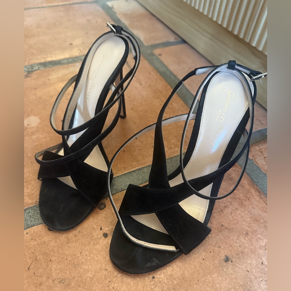 Gianvito Rossi Black Strappy Heels